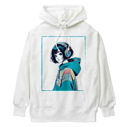 Headphone Girl 002 Heavyweight Hoodie