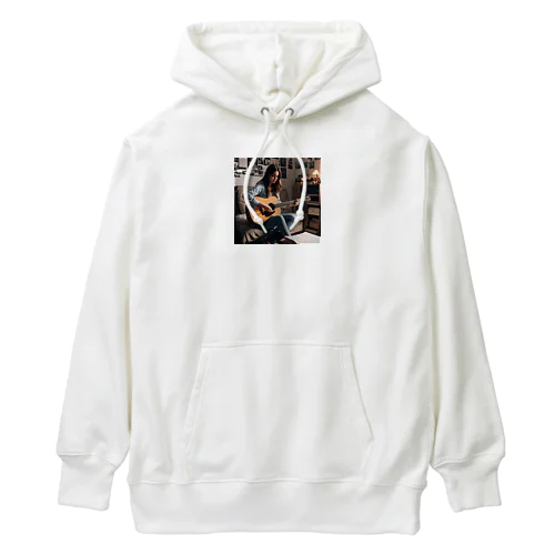 ギターを弾く女の子 Heavyweight Hoodie