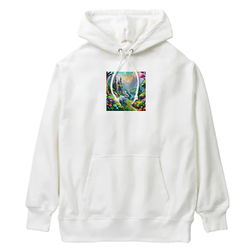 魔法の国の白ウサギ Heavyweight Hoodie