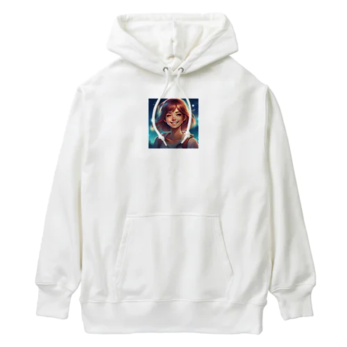 笑顔が魅力的な美少女 Heavyweight Hoodie