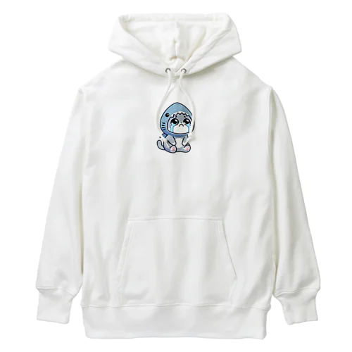 泣き虫きぐるみネコ Heavyweight Hoodie