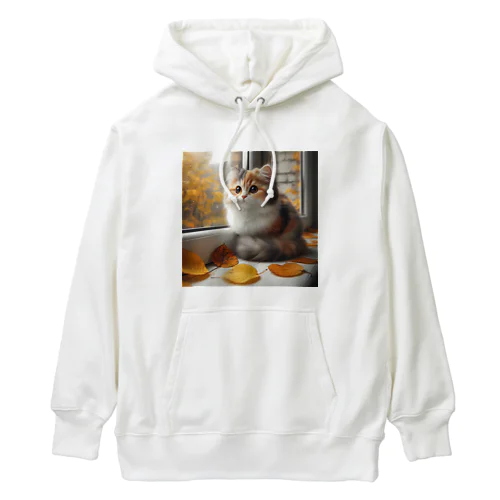 かわいい三毛猫グッズ Heavyweight Hoodie