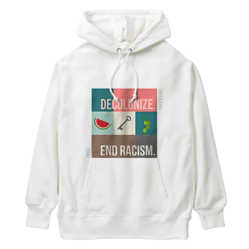 Decolonize. End Racism.（植民地主義と人種差別を終わらせよう） Heavyweight Hoodie