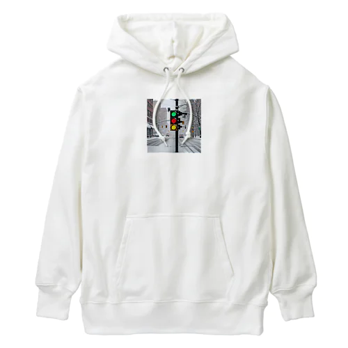 「とある国の冬の信号」 Heavyweight Hoodie