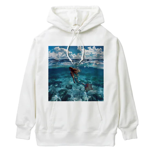 モルジブの大海原で人魚が泳いでいますsanae2074 Heavyweight Hoodie