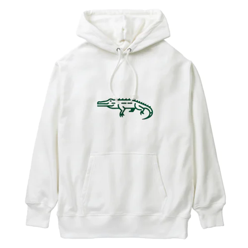 緑のワニ Heavyweight Hoodie