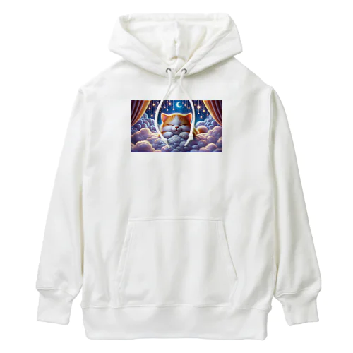 夢見る雲の上の小さな猫 Heavyweight Hoodie