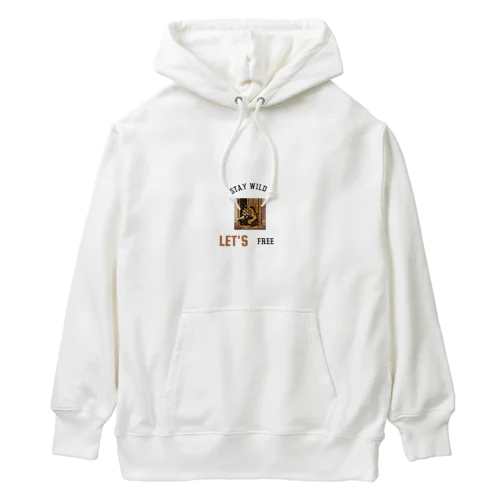 ドアをぶち破るトラ Heavyweight Hoodie