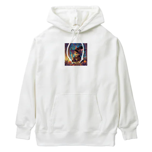 魔法の杖を持った猫 Heavyweight Hoodie