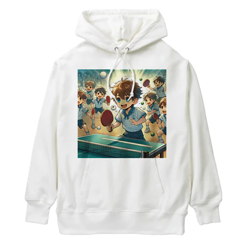 男の子　中学1年生　卓球部 Heavyweight Hoodie