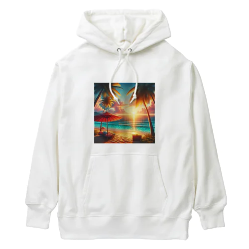 At the beach Heavyweight Hoodie