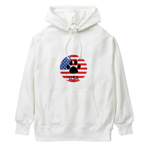 USA/Dog paw Heavyweight Hoodie