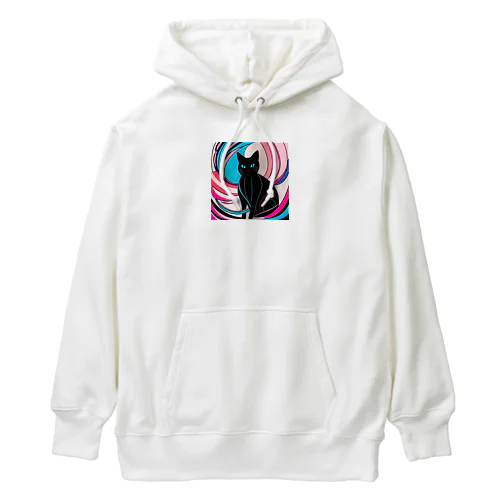 可愛い黒猫 Heavyweight Hoodie