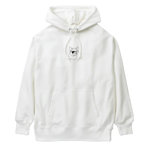 dog with sanglass① Heavyweight Hoodie