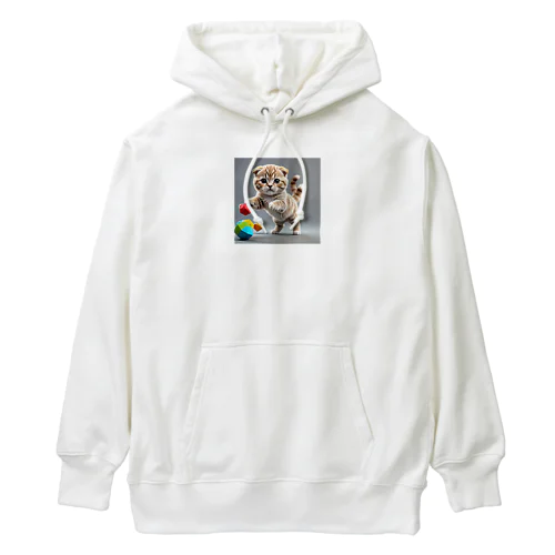 スコティッシュフォールド子猫ちゃん Heavyweight Hoodie