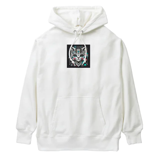 幾何学模様の猫003 Heavyweight Hoodie