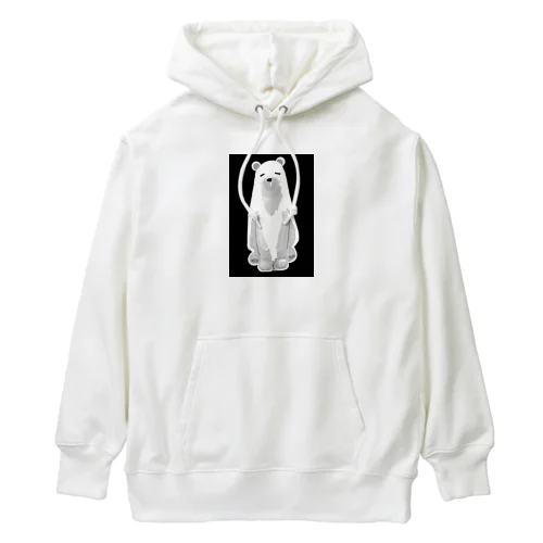 シロクマはみているぞ Heavyweight Hoodie