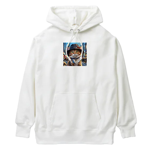 帽子をかぶったネコ Heavyweight Hoodie