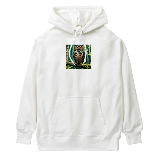 アニメ風フクロウのホーリー Heavyweight Hoodie