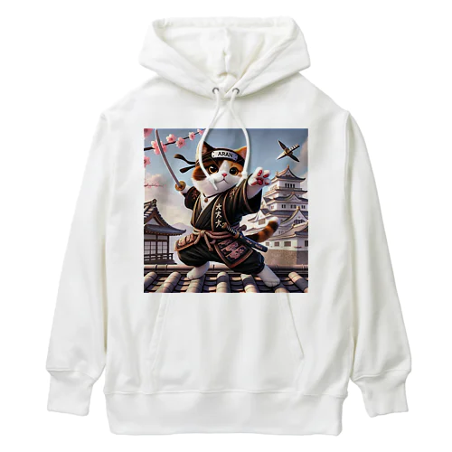 忍者Cat Heavyweight Hoodie