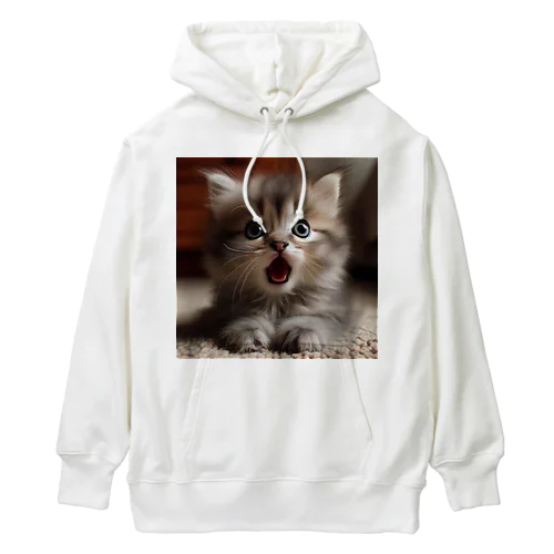 ビックリした子猫 Heavyweight Hoodie