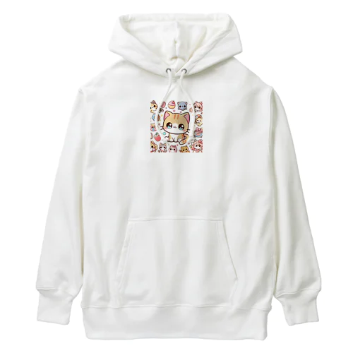 にゃんこたちのスイートワールド Heavyweight Hoodie