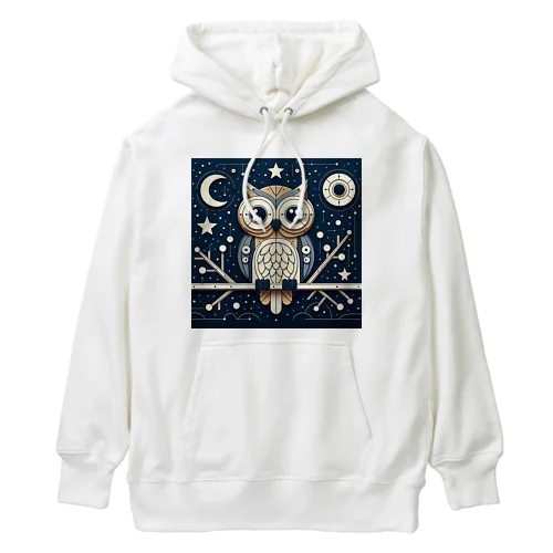 ジオメトリックフクロウ part８ Heavyweight Hoodie