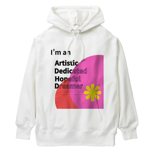ADHD「Artistic Dedicated Hopeful Dreamer」 - あなたの個性を大切にするアイテム Heavyweight Hoodie