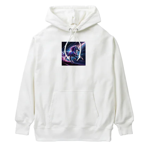 宇宙と世界中と平和を守るユニコーン Heavyweight Hoodie