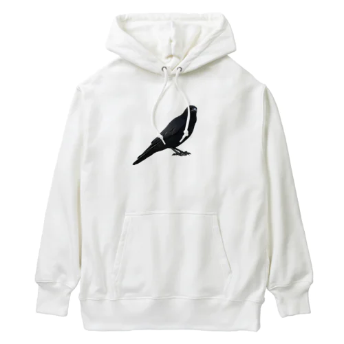 見つめるカラス Heavyweight Hoodie