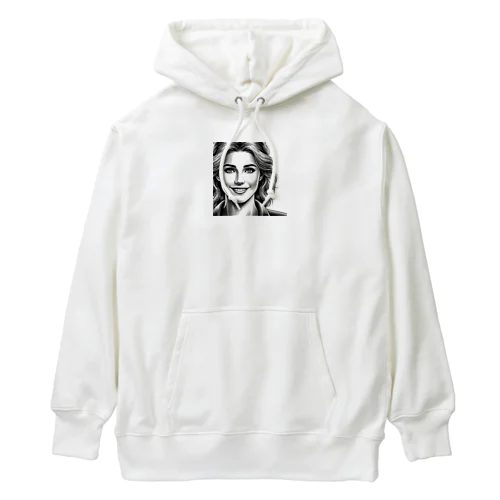 微笑む女性 Heavyweight Hoodie