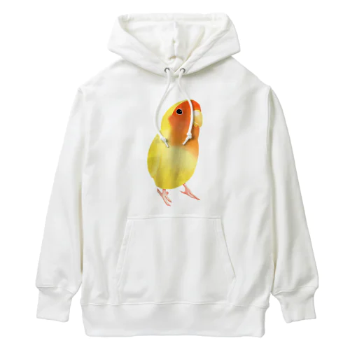 コザクラインコ　おすましルチノー【まめるりはことり】 Heavyweight Hoodie