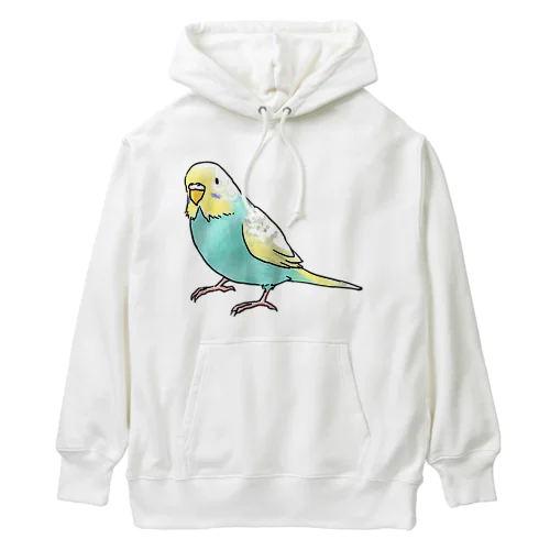 ごきげんセキセイインコ【まめるりはことり】 Heavyweight Hoodie