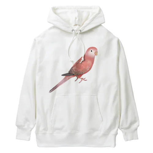 アキクサインコ　ピンク【まめるりはことり】 Heavyweight Hoodie