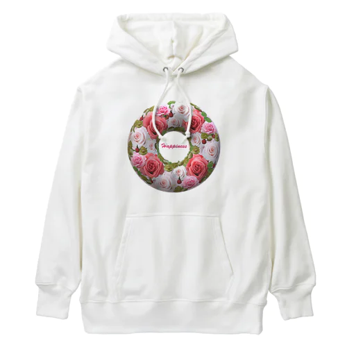 フラワーリース　ピンク系　 Heavyweight Hoodie