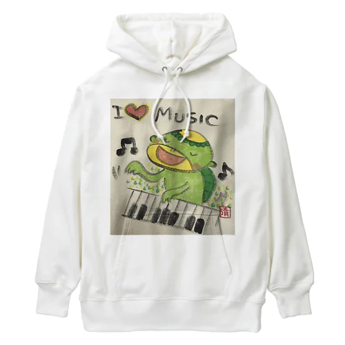 ピアノかっぱくん Piano Kappa-kun Heavyweight Hoodie