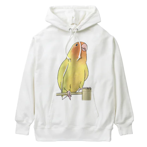 得意げ可愛い　コザクラインコちゃん【まめるりはことり】 Heavyweight Hoodie