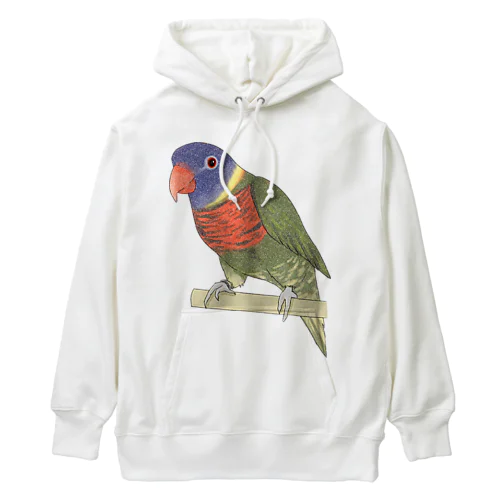 色合いが綺麗なゴシキセイガイインコちゃん【まめるりはことり】 Heavyweight Hoodie