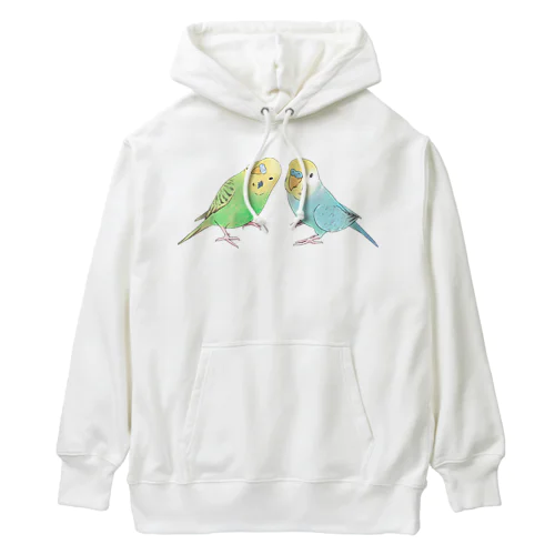 セキセイインコ　ちょこんとせきせいんこーず【まめるりはことり】 Heavyweight Hoodie