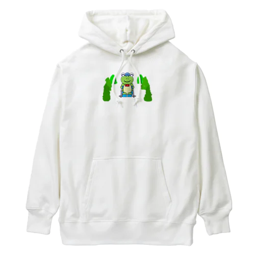 スキーとかえるさん Heavyweight Hoodie