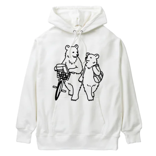 一緒に帰るクマ Heavyweight Hoodie