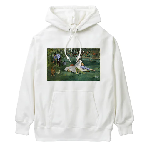 モネとグリーンイグアナ Heavyweight Hoodie