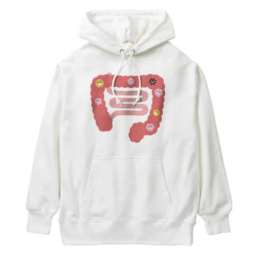 人体のなぞ。ぴかぴかピンクの大腸。 Heavyweight Hoodie