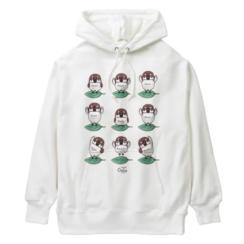 スズメがちゅん　体操ちゅん Heavyweight Hoodie