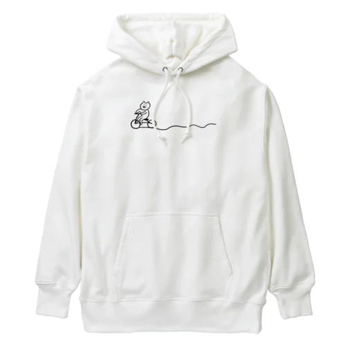 自転車ねこ（スイスイバージョン） Heavyweight Hoodie