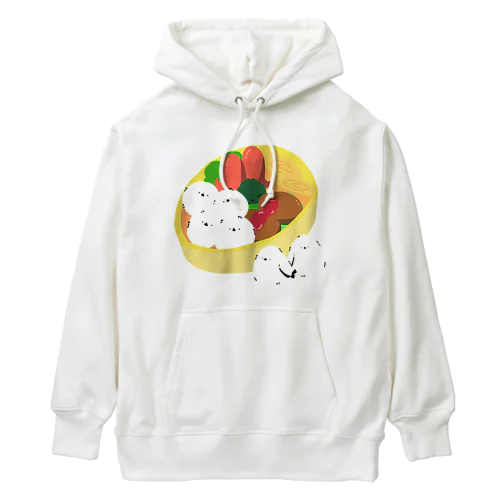 シマエナガ×お弁当 Heavyweight Hoodie