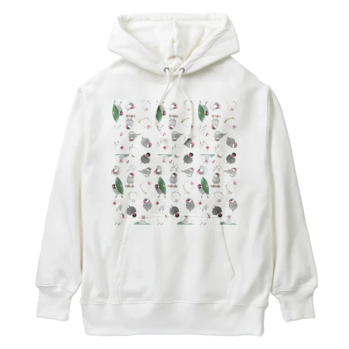 たっぷり文鳥ちゃん【まめるりはことり】 Heavyweight Hoodie