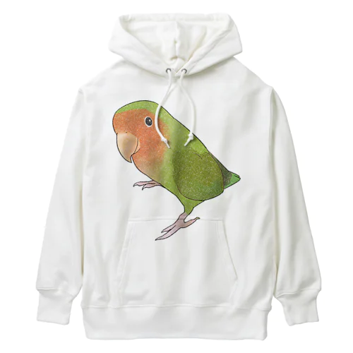 見つめるコザクラインコちゃん【まめるりはことり】 Heavyweight Hoodie