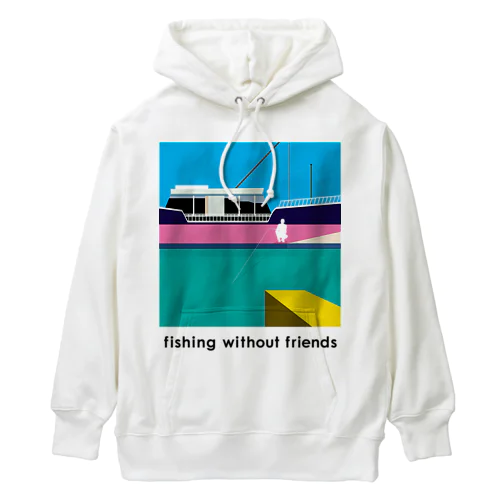 fishing without friends 1 ヘビーウェイトパーカー