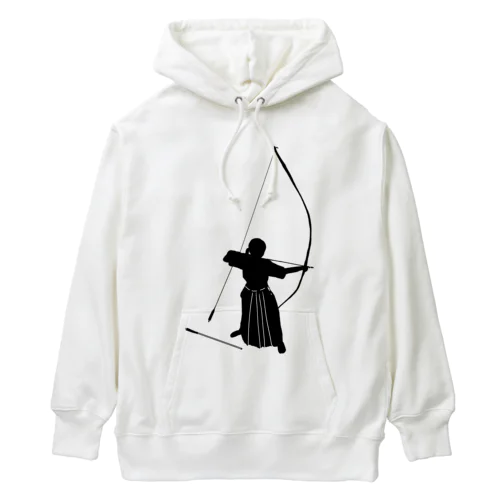 弓道シルエット「正射必中」 Heavyweight Hoodie